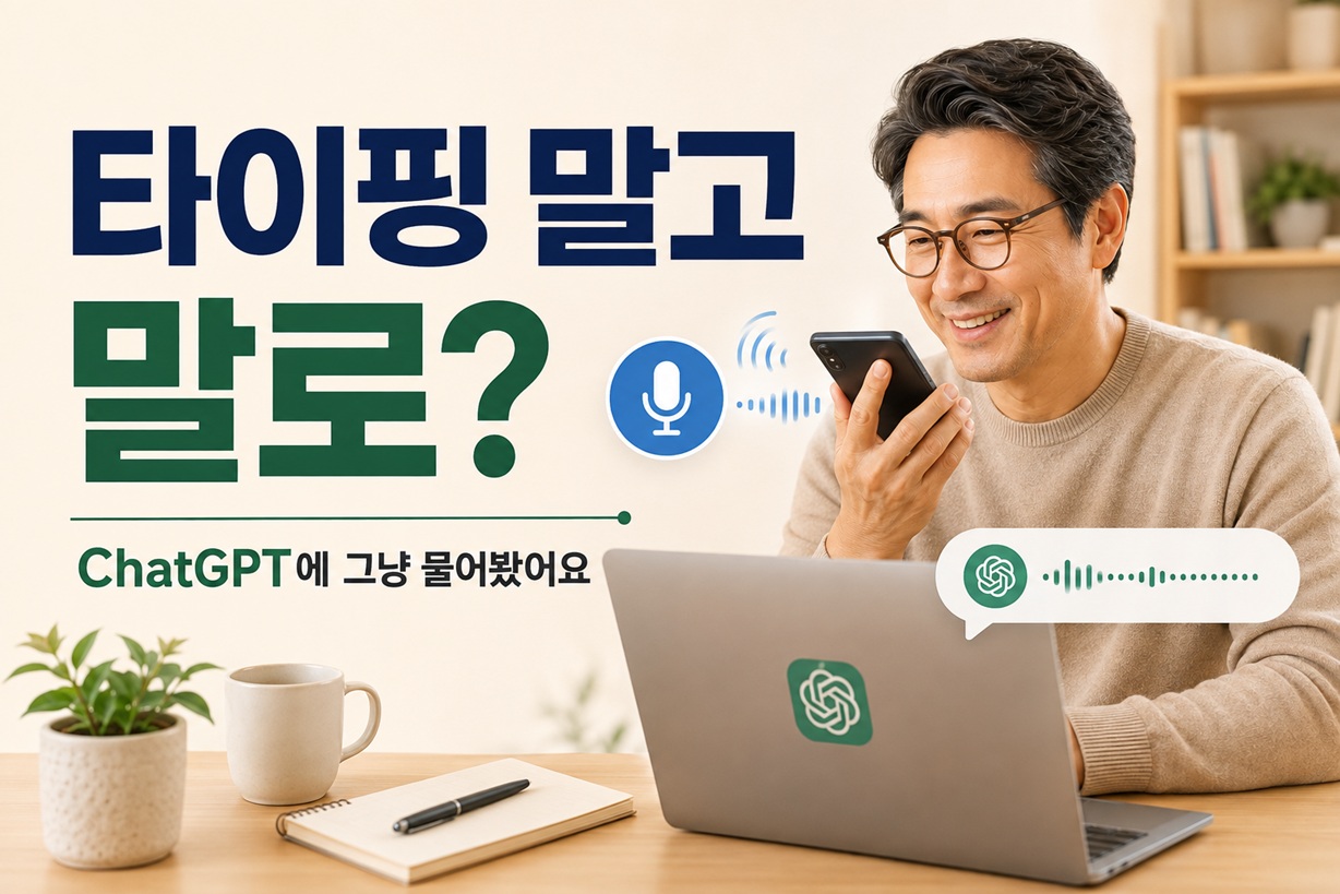 타이핑이 귀찮을 때 | ChatGPT에 말로 물어봤어요