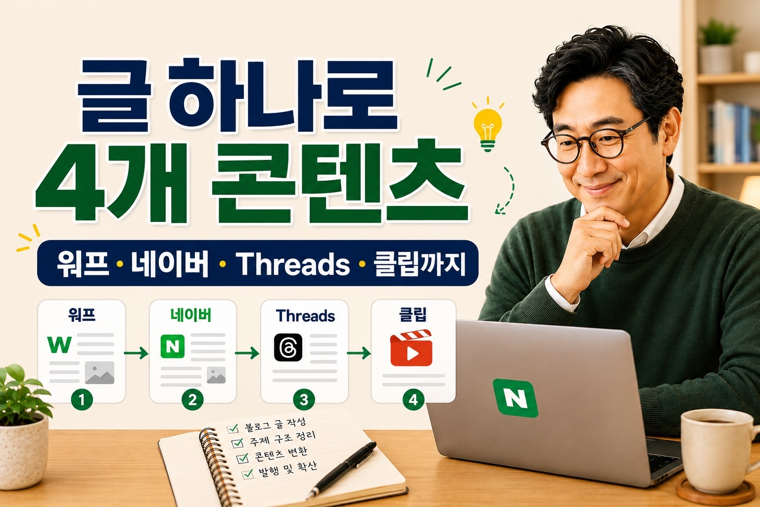 블로그 글 하나로 4개 콘텐츠 만들기