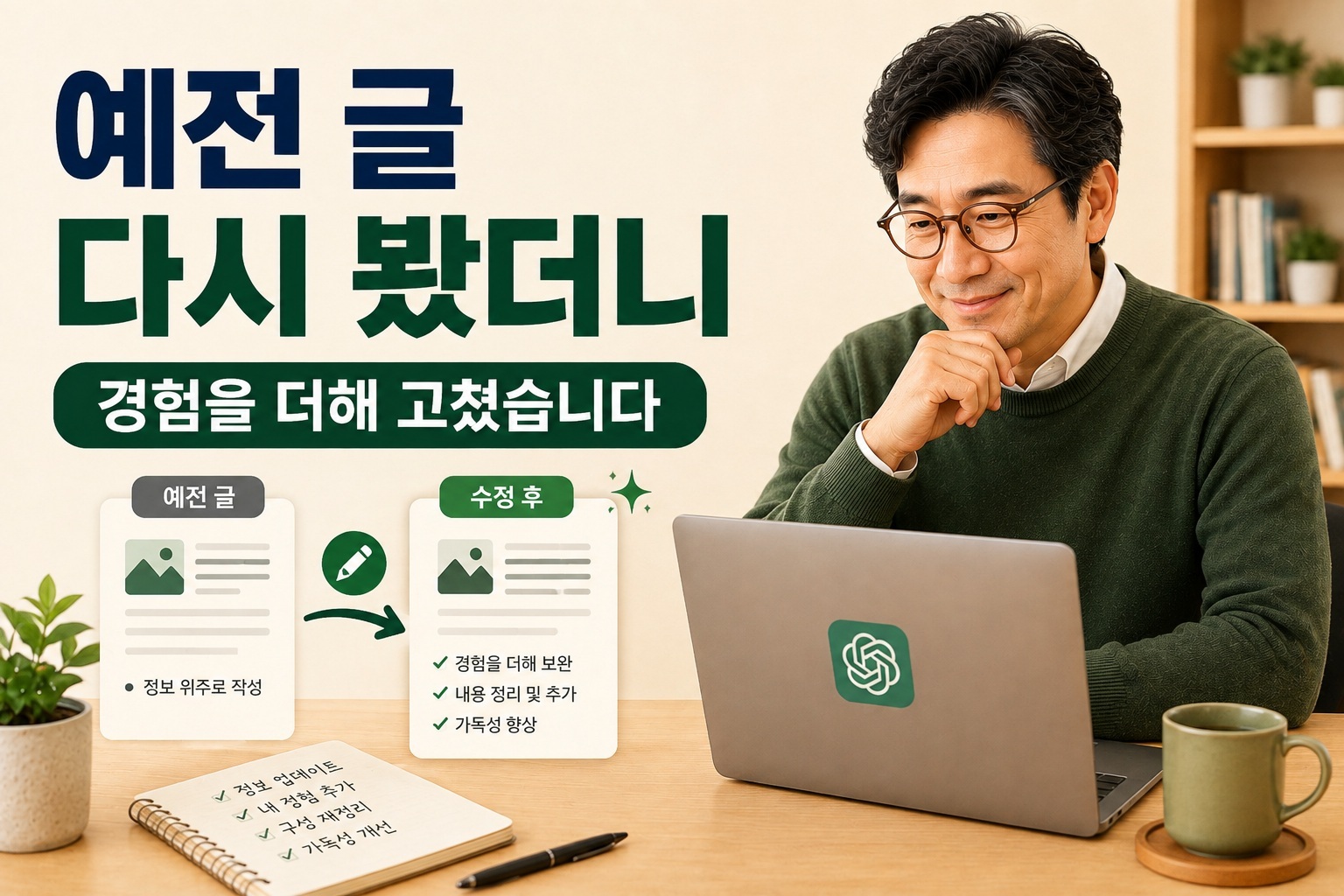 예전에 쓴 블로그 글 하나, 다시 고쳐봤습니다 | 수정 전후 비교