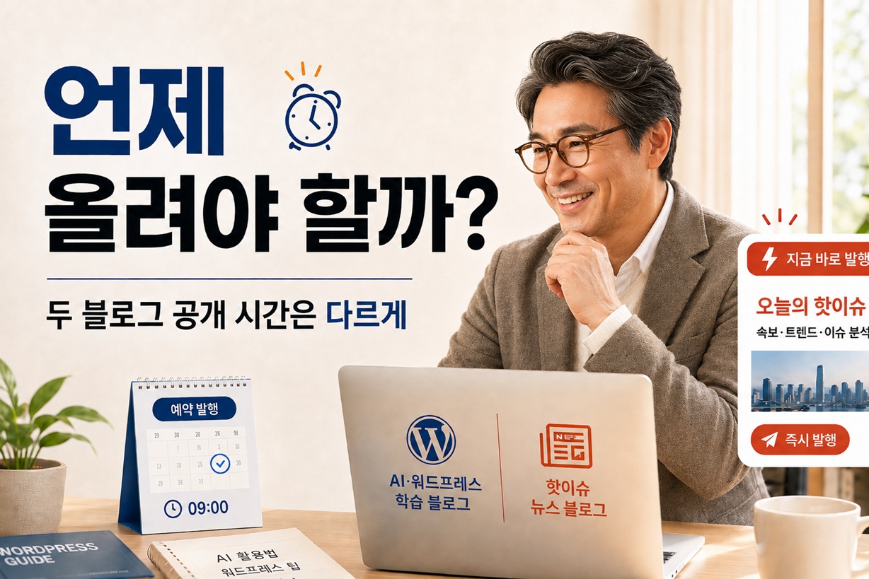 블로그 글 올리는 시간 | 운영 기준