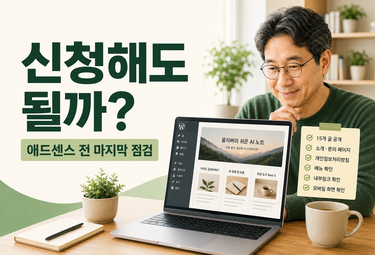 애드센스 신청 전 블로그 점검