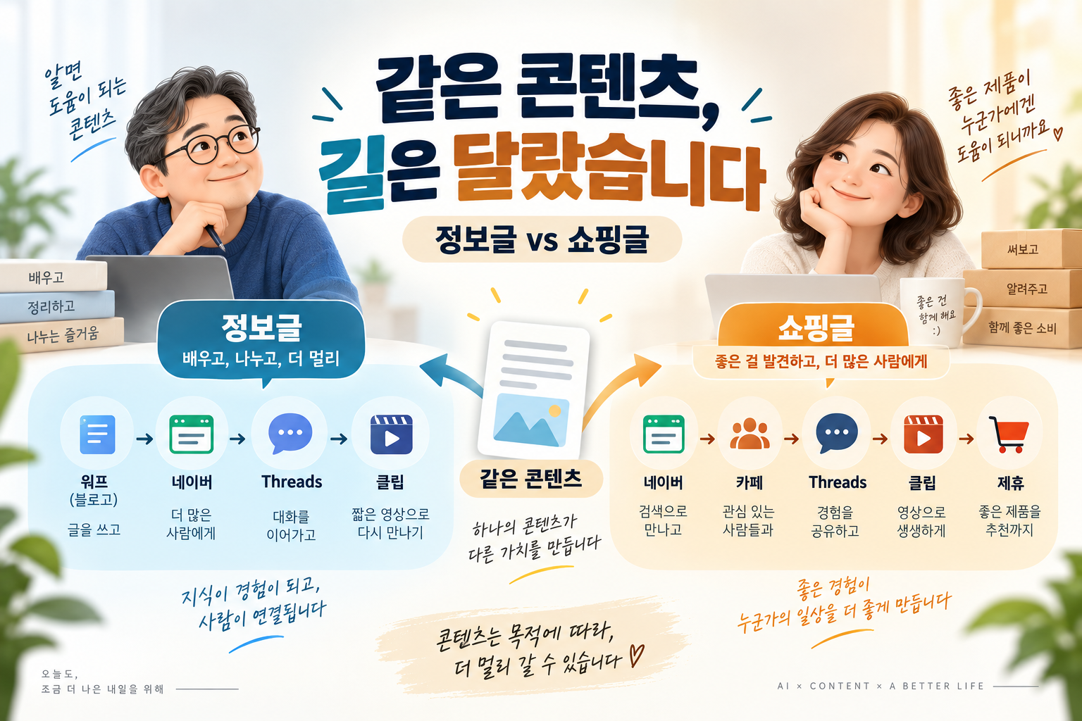 AI로 여러 채널을 운영해보니 | 정보글과 쇼핑글은 흐름이 달랐습니다