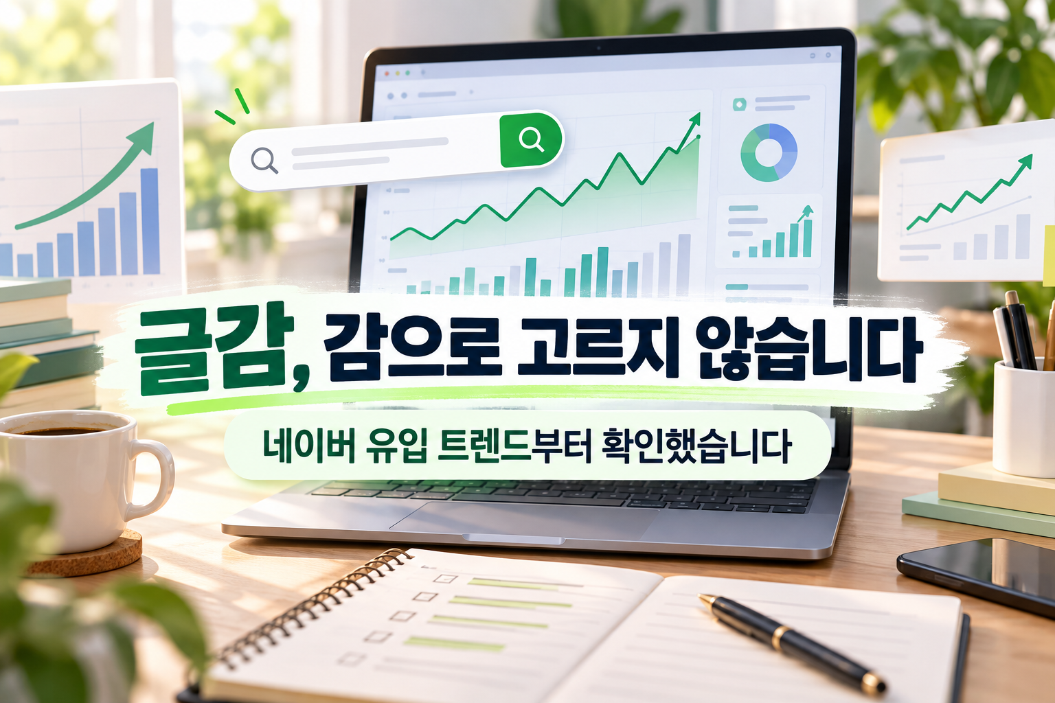 블로그 글감, 이제 감으로 고르지 않습니다|네이버 유입 트렌드부터 확인해봤습니다