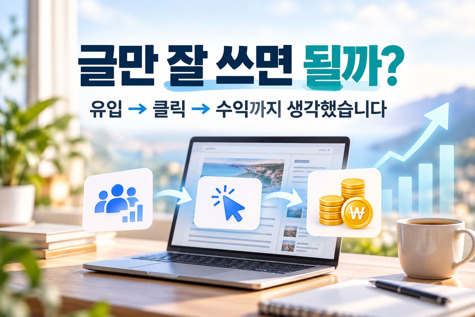 블로그 글, 이제 ‘잘 쓰는 것’만 보지 않습니다|유입·클릭·수익 연결을 먼저 생각해봤습니다