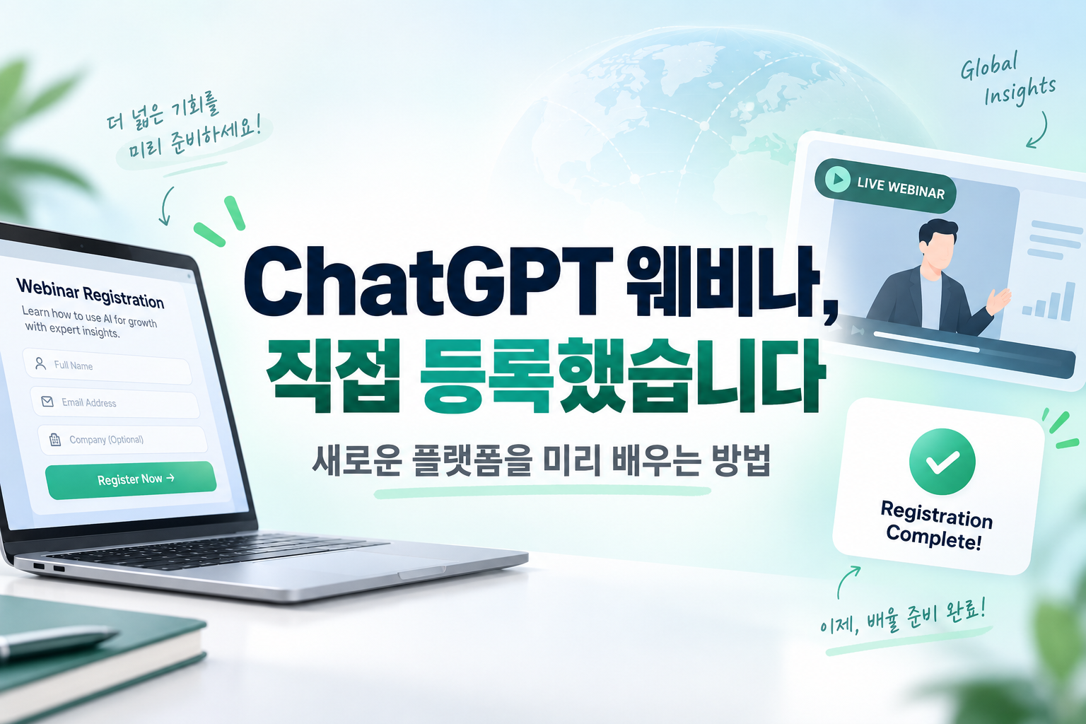 ChatGPT 웨비나에 처음 등록했습니다 | 새로운 플랫폼을 미리 배우는 방법